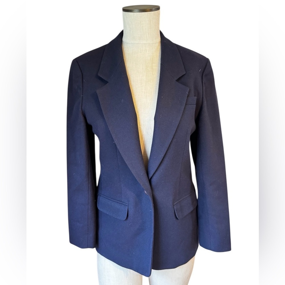 Pendleton Vintage Mid-1980’s Womens Navy Virgin Wool Button Blue Blazer Sz 6P